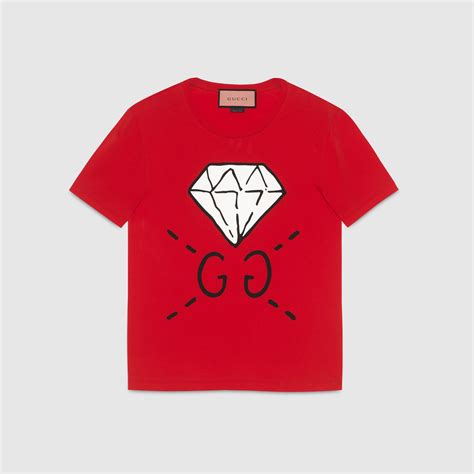 gucci diamond t shirt red